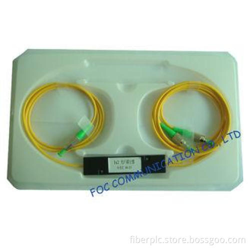Fiber PLC Splitter 1 * 2 FC / APC Various Coupling Ratio w